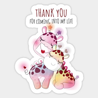 Giraffe Couple Love Sticker